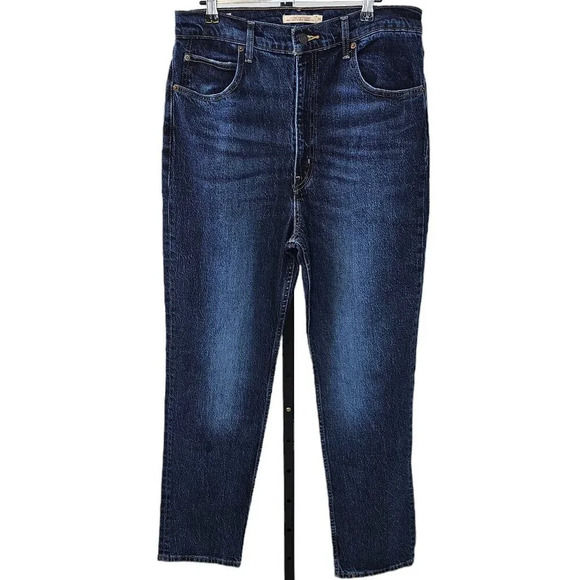 Levi's Womens 70's High  Slim Straight Jeans Size 26 Blue Denim - Picture 1 of 7